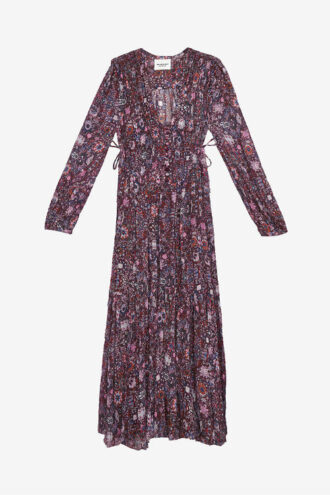 Briane Long Printed Crepe Dress Briane Long Printed Crepe Dress