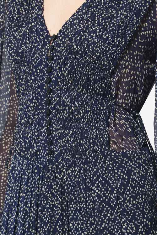 Briane Long Printed Muslin Dress Briane Long Printed Muslin Dress