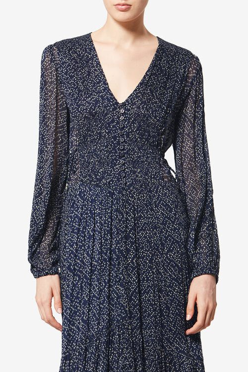 Briane Long Printed Muslin Dress Briane Long Printed Muslin Dress