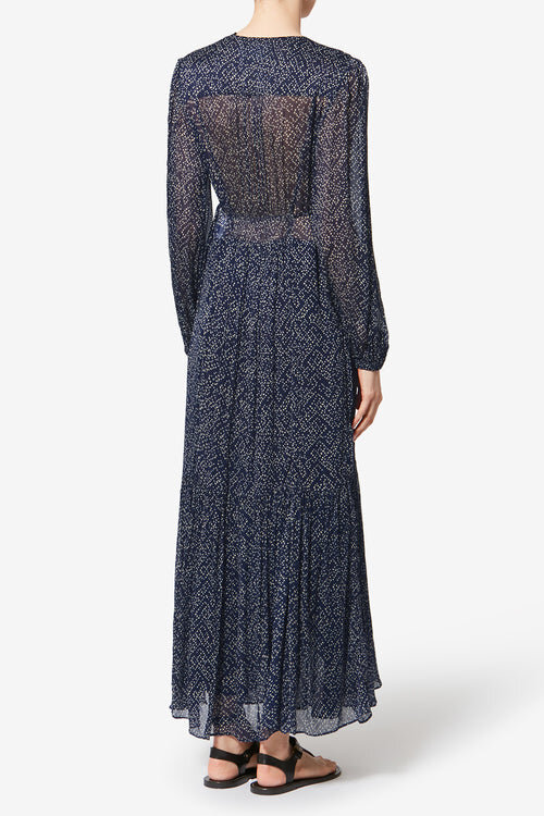 Briane Long Printed Muslin Dress Briane Long Printed Muslin Dress