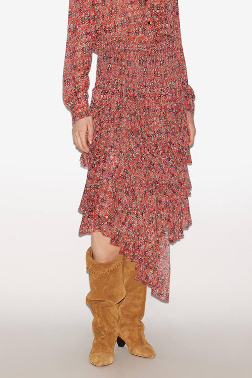 Brigitte Frilly Printed Midi Skirt Brigitte Frilly Printed Midi Skirt
