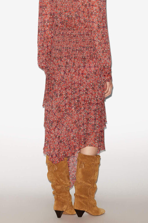 Brigitte Frilly Printed Midi Skirt Brigitte Frilly Printed Midi Skirt