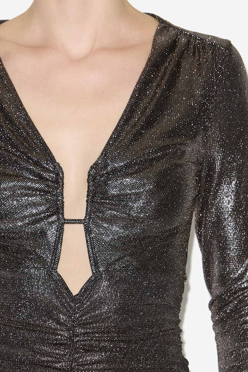 Buffy Draped Metallic Top Buffy Draped Metallic Top