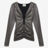 Buffy Draped Metallic Top Buffy Draped Metallic Top
