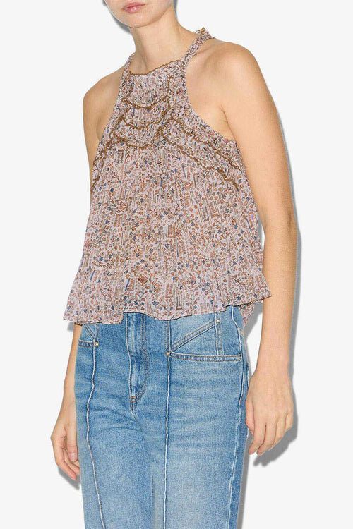 Carlee Gathered Cotton Top Carlee Gathered Cotton Top