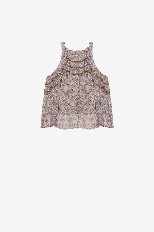 Carlee Gathered Cotton Top Carlee Gathered Cotton Top