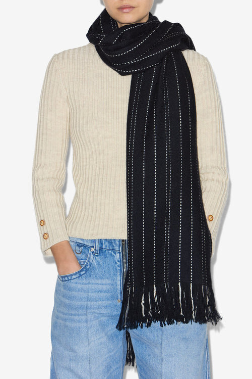 Carlysta Long Striped Cashmere and Wool Scarf Carlysta Long Striped Cashmere and Wool Scarf