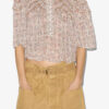 Carmen Printed and Gathered Cotton Voile Top Carmen Printed and Gathered Cotton Voile Top