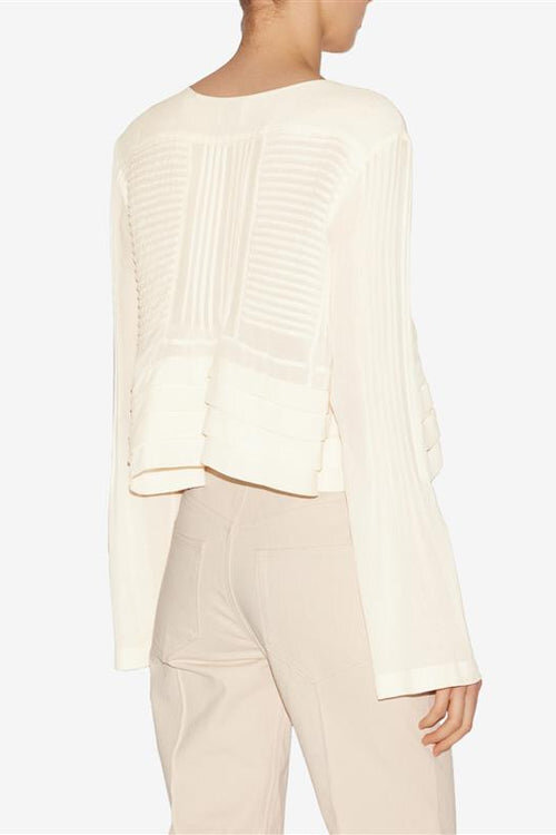 Carolia Pleated Crepe Blouse Carolia Pleated Crepe Blouse