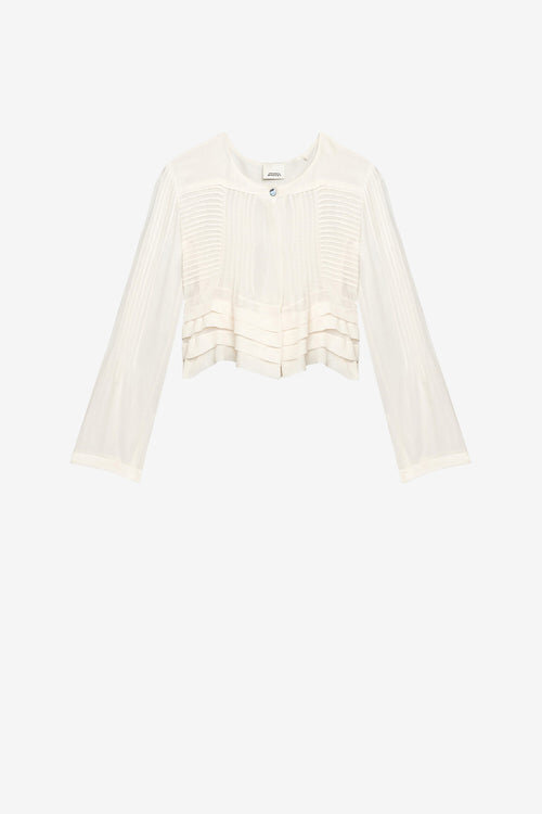 Carolia Pleated Crepe Blouse Carolia Pleated Crepe Blouse