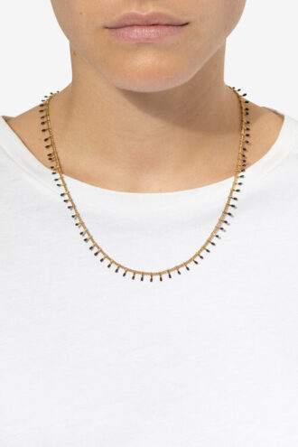 Casablanca Gold-Finish Brass Chain Necklace