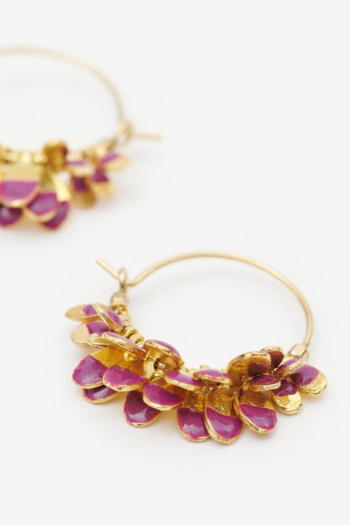 Casablanca Hoop Earrings with Tassels Casablanca Hoop Earrings with Tassels