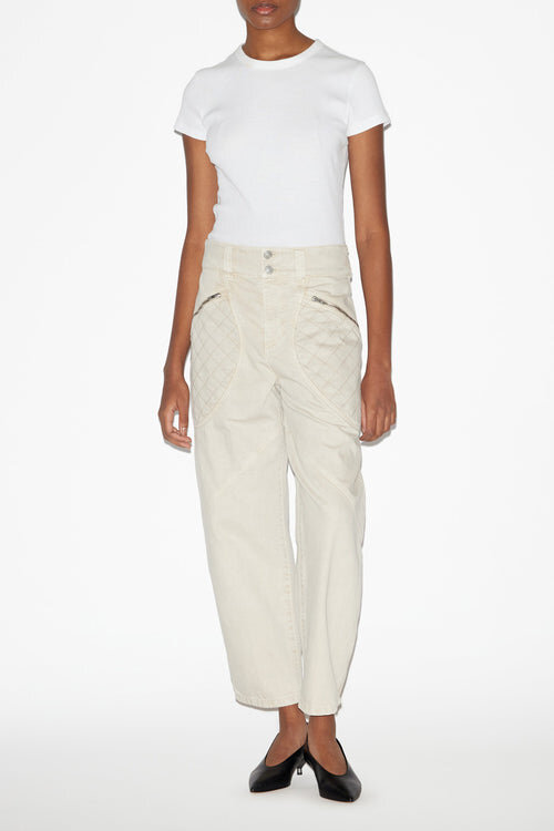 Catarina Denim Jeans with Quilted Details Catarina Denim Jeans with Quilted Details
