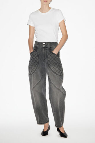 Catarina Denim Jeans with Quilted Details Catarina Denim Jeans with Quilted Details