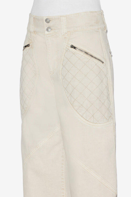 Catarina Denim Jeans with Quilted Details Catarina Denim Jeans with Quilted Details
