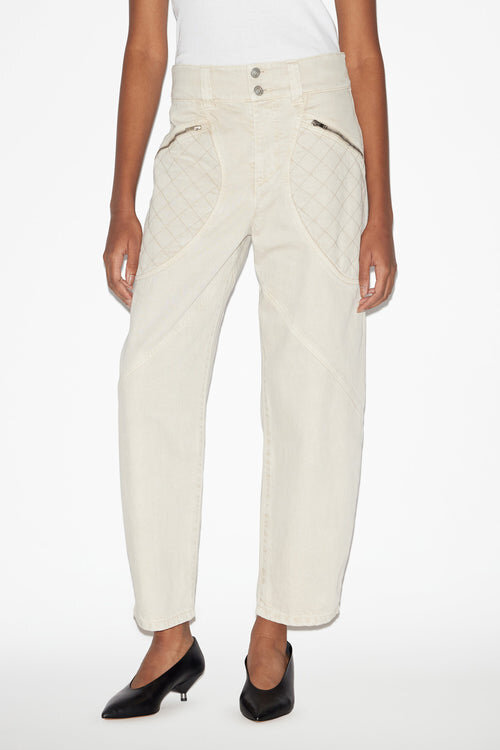 Catarina Denim Jeans with Quilted Details Catarina Denim Jeans with Quilted Details