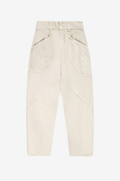 Catarina Denim Jeans with Quilted Details Catarina Denim Jeans with Quilted Details