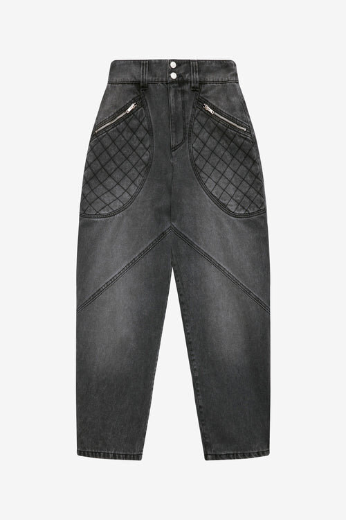 Catarina Denim Jeans with Quilted Details Catarina Denim Jeans with Quilted Details