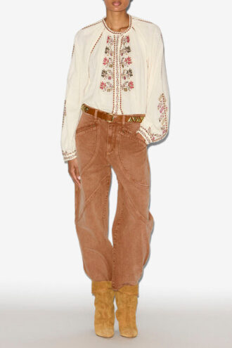 Catarina Denim Jeans with Topstitched Details Catarina Denim Jeans with Topstitched Details