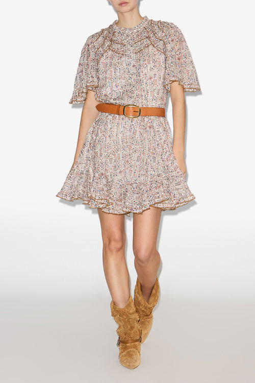 Celyana Short Gathered Cotton Dress Celyana Short Gathered Cotton Dress