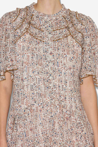 Celyana Short Gathered Cotton Dress Celyana Short Gathered Cotton Dress
