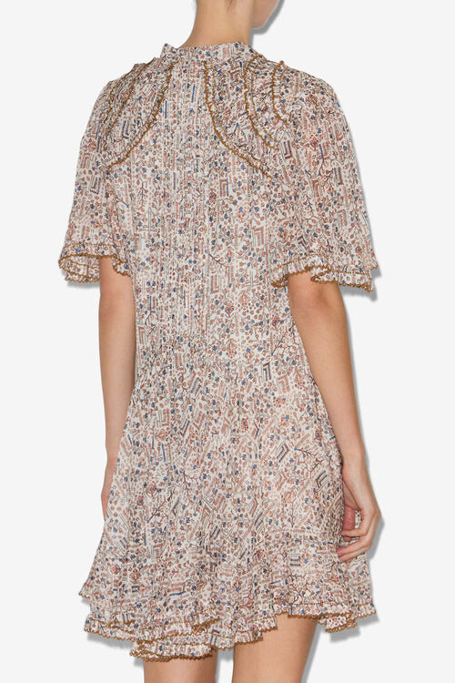 Celyana Short Gathered Cotton Dress Celyana Short Gathered Cotton Dress