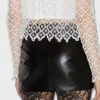 Chani Draped Leather Mini Skirt Chani Draped Leather Mini Skirt