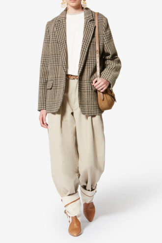 Charlyne Checkered Virgin Wool Jacket