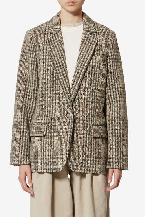 Charlyne Checkered Virgin Wool Jacket Charlyne Checkered Virgin Wool Jacket