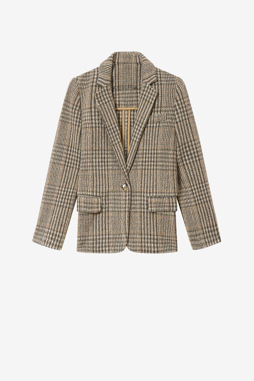 Charlyne Checkered Virgin Wool Jacket Charlyne Checkered Virgin Wool Jacket