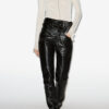 Chazia Straight-Leg Leather Pants Chazia Straight-Leg Leather Pants
