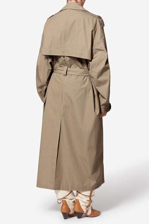 Chilma Striped Cotton Trench Coat Chilma Striped Cotton Trench Coat