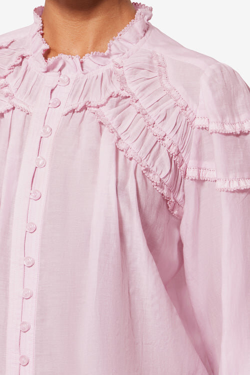 Christa Frilly Cotton Voile Blouse Christa Frilly Cotton Voile Blouse