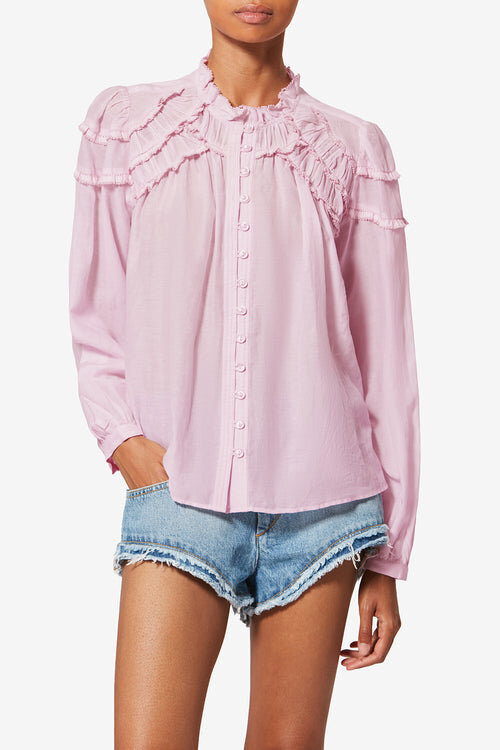 Christa Frilly Cotton Voile Blouse Christa Frilly Cotton Voile Blouse