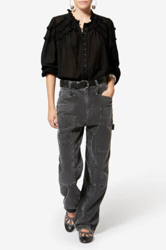 Christa Gathered Cotton Blouse Christa Gathered Cotton Blouse