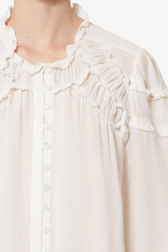 Christa Gathered Cotton Blouse Christa Gathered Cotton Blouse