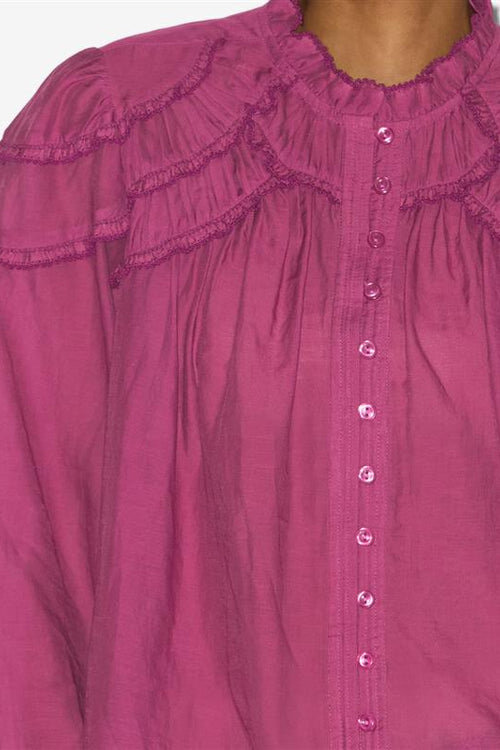 Christa Gathered Cotton Blouse Christa Gathered Cotton Blouse