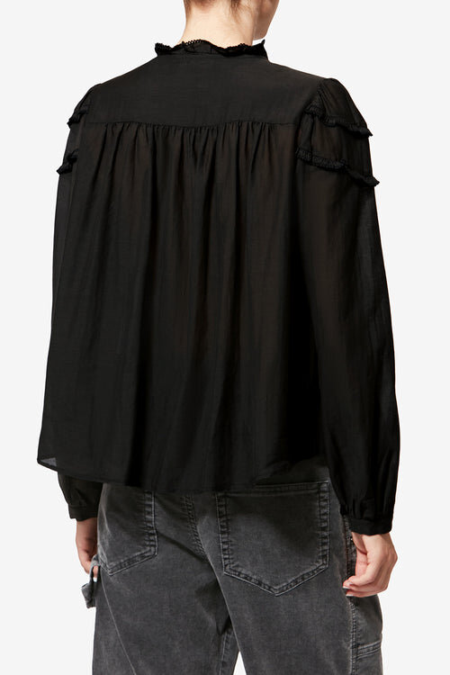 Christa Gathered Cotton Blouse Christa Gathered Cotton Blouse