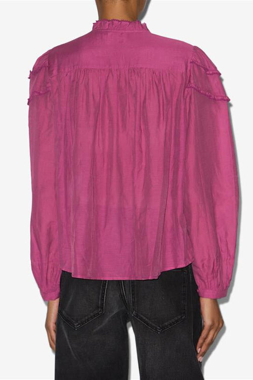 Christa Gathered Cotton Blouse Christa Gathered Cotton Blouse