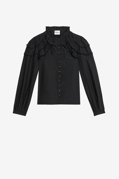 Christa Gathered Cotton Blouse Christa Gathered Cotton Blouse