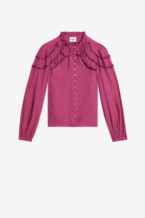 Christa Gathered Cotton Blouse Christa Gathered Cotton Blouse