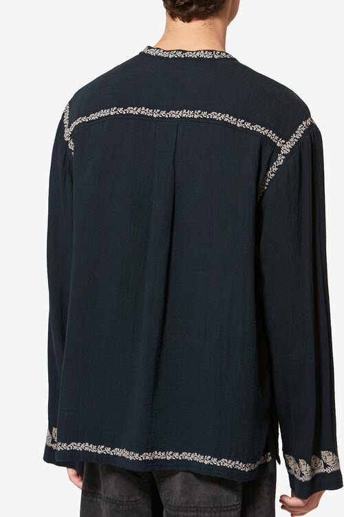 Cizalie Embroidered Cotton Gauze Blouse Cizalie Embroidered Cotton Gauze Blouse