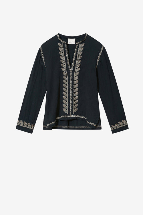 Cizalie Embroidered Cotton Gauze Blouse Cizalie Embroidered Cotton Gauze Blouse