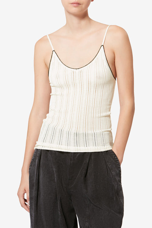 Cotton and Silk Knitted Tank Top India Cotton and Silk Knitted Tank Top India