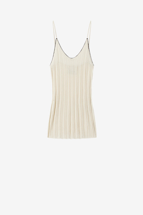 Cotton and Silk Knitted Tank Top India Cotton and Silk Knitted Tank Top India