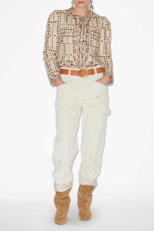 Cristy Short Printed Cotton Jacket Cristy Short Printed Cotton Jacket