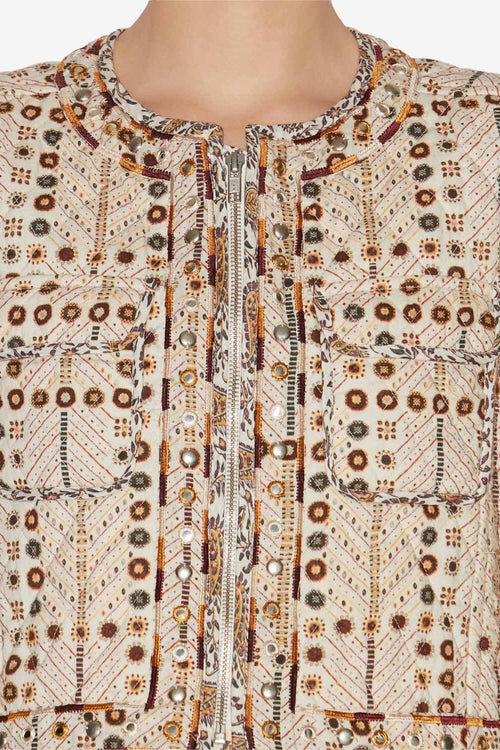 Cristy Short Printed Cotton Jacket Cristy Short Printed Cotton Jacket