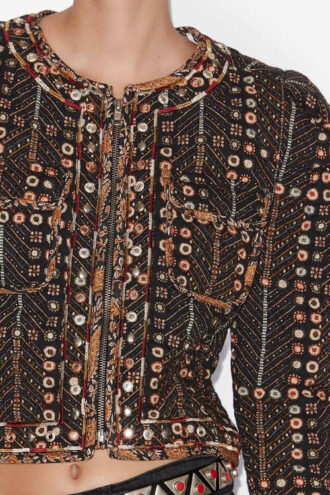 Cristy Short Printed Cotton Jacket Cristy Short Printed Cotton Jacket