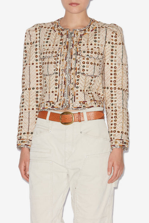 Cristy Short Printed Cotton Jacket Cristy Short Printed Cotton Jacket