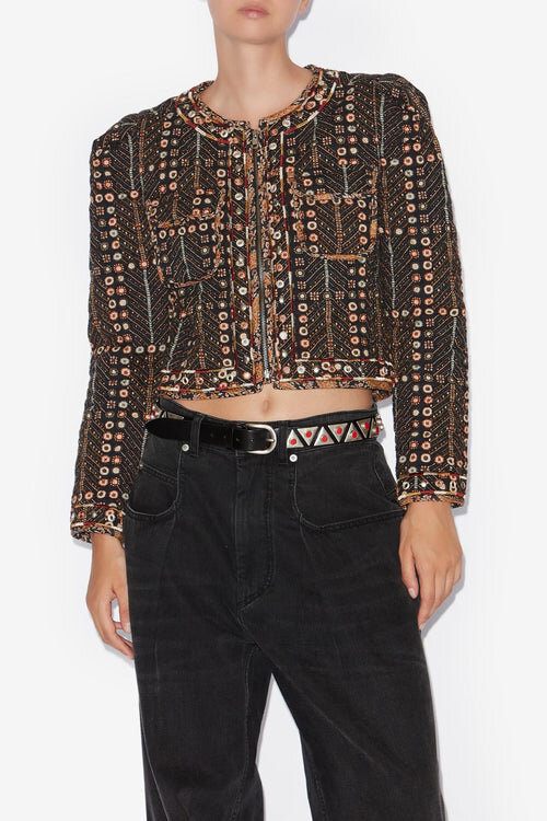 Cristy Short Printed Cotton Jacket Cristy Short Printed Cotton Jacket
